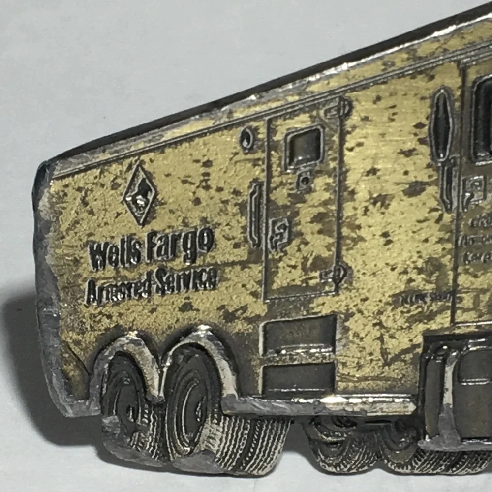 Vintage 1984 Wells Fargo Shaped Belt buckle